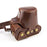 PU Leather Protective Case + Strap + Camera Lens Bag for Canon EOS M50 - Coffee - 6