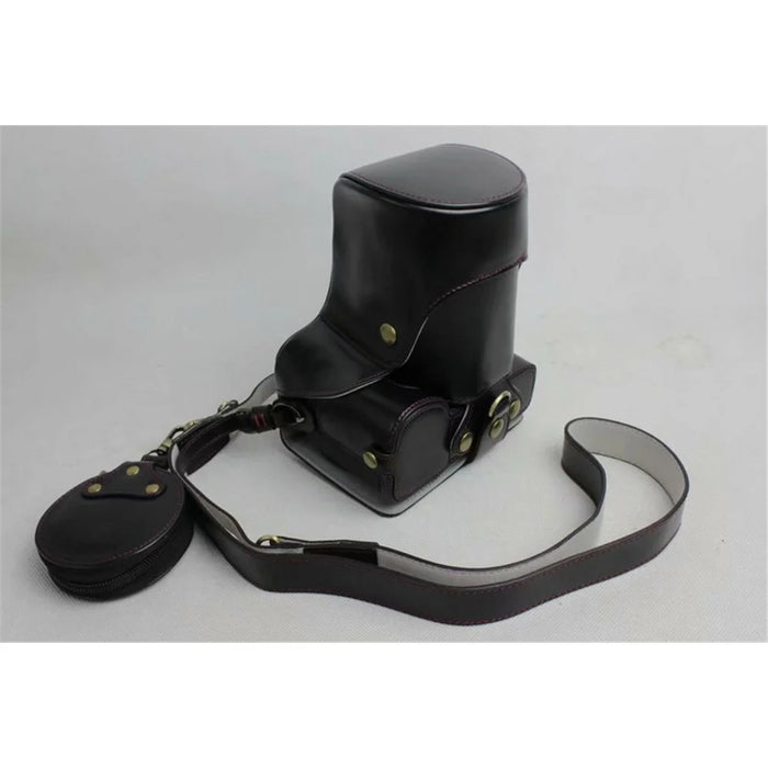 PU Leather Protective Bag + Strap + Camera Lens Bag for Sony ILCE-9 / A9 / A7RM3 A7RIII - Black - 2