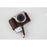 Genuine Leather Half Bottom Camera Pouch Case for Fujifilm XF10 Digital Compact Camera - Coffee - 2
