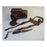 PU Leather Camera Protection Case + Strap + Camera Lens Bag for Nikon P1000 - Coffee - 2