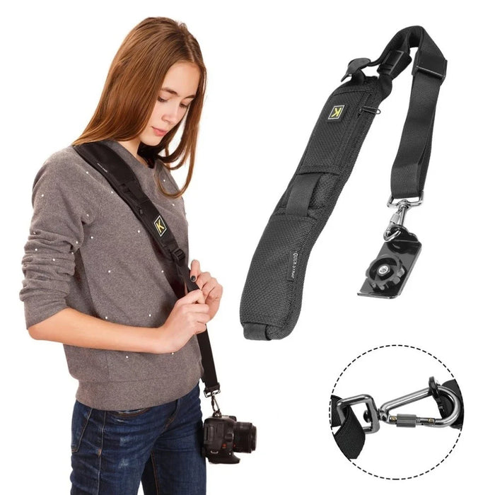 Single Shoulder Camera Belt Strap for Canon Nikon Olympus Pentax Panasonic Sony Cameras - 2
