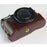 Genuine Leather Half Camera Case Bag Cover Protector for Canon PowerShot G7 X Mark III - Coffee - 2