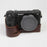 Genuine Leather Camera Protection Base Protection Semi-Case for Sony A6600 - Coffee - 1