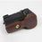 Genuine Leather Camera Protection Base Protection Semi-Case for Sony A6600 - Coffee - 7