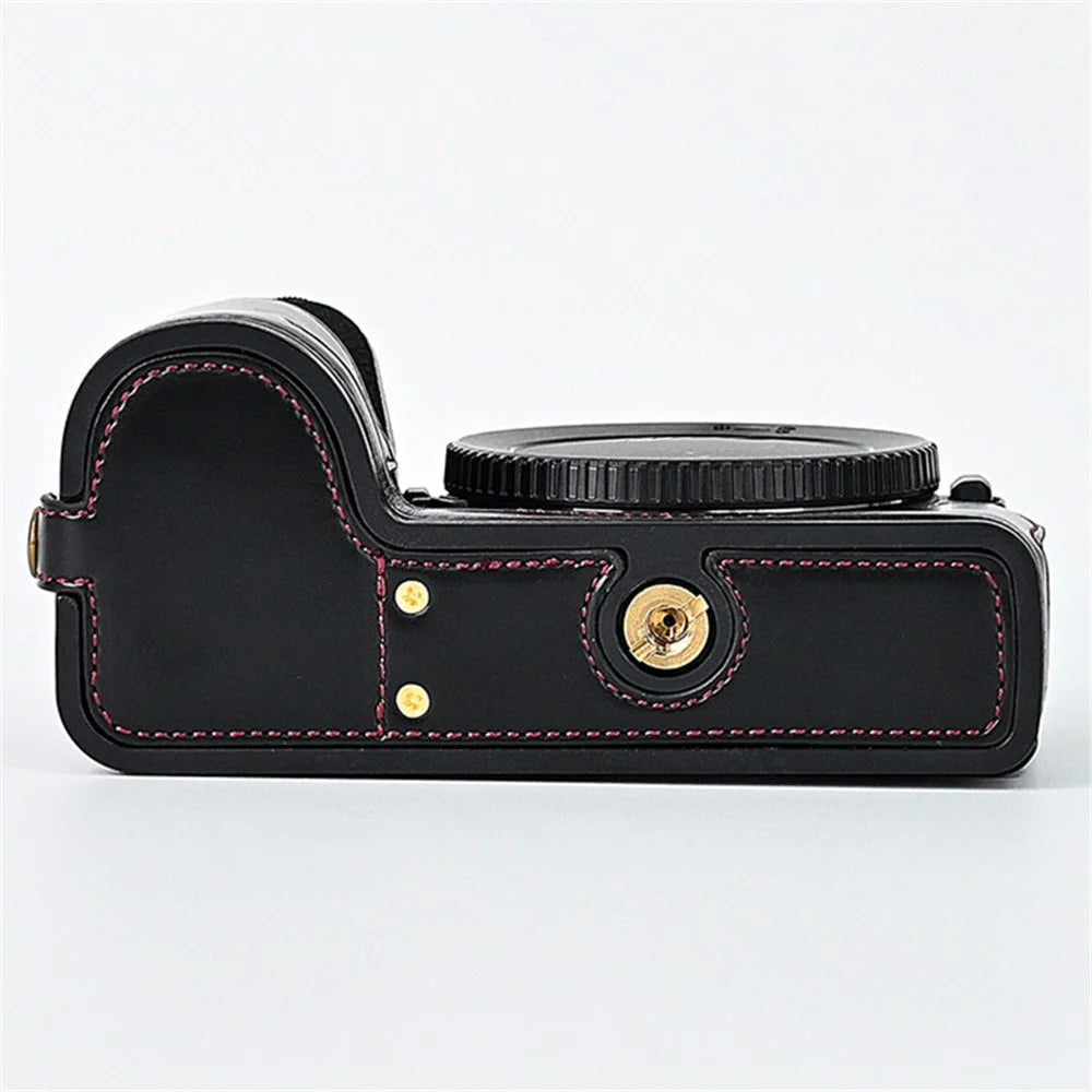Quality PU Leather Half Bottom Protective Case for Nikon Z50 / Z30 - Black - 5