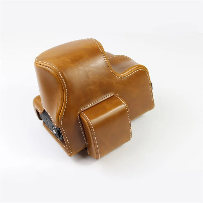 NIKON Z50 / Z30 Luxury Version with Battery Hole Camera Leather Case - Brown - 3