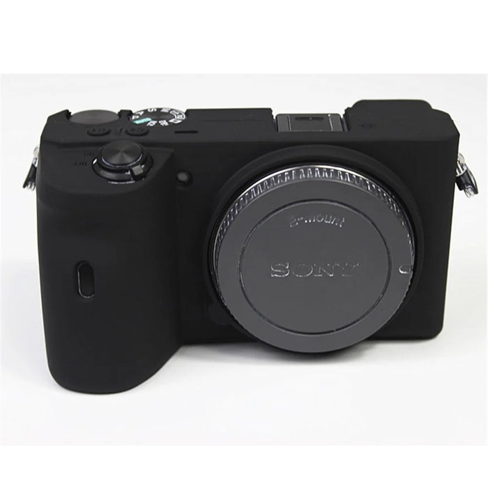Soft Silicone Protective Pouch Case for Sony A6600 Camera - Black - 2