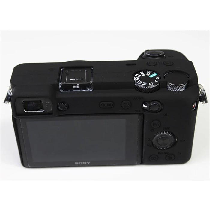 Soft Silicone Protective Pouch Case for Sony A6600 Camera - Black - 6