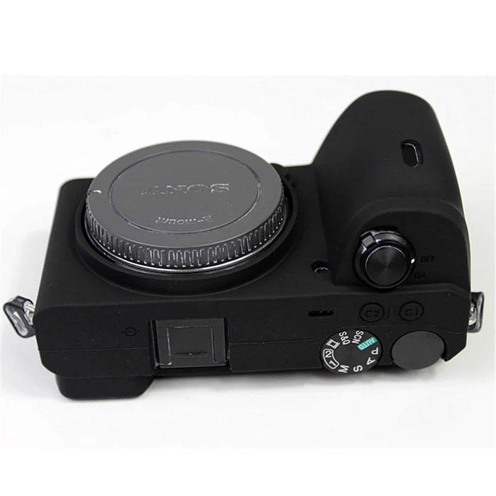 Soft Silicone Protective Pouch Case for Sony A6600 Camera - Black - 7