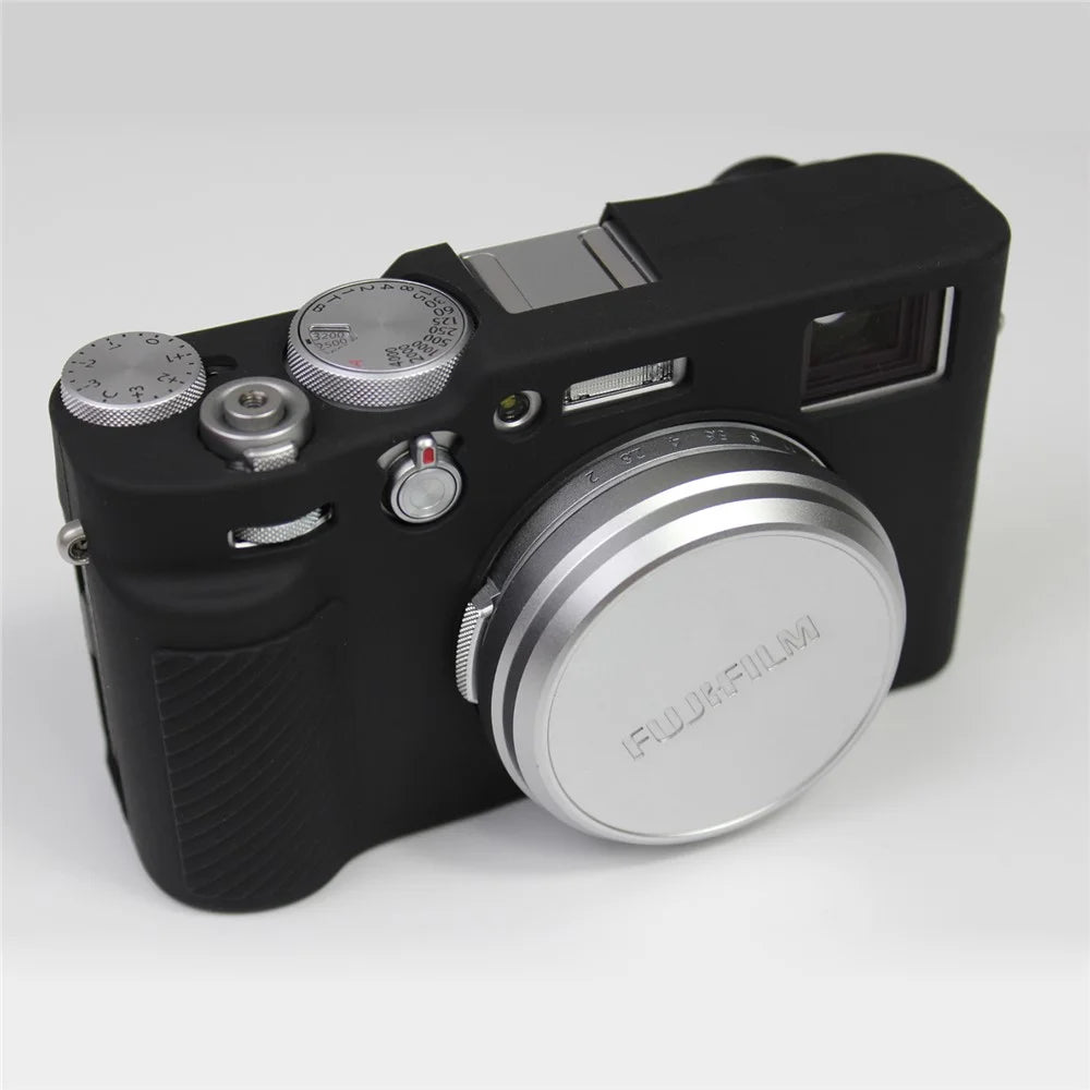 Shockproof Silicone Protective Camera Case for FUJIFILM X100V - Black - 3