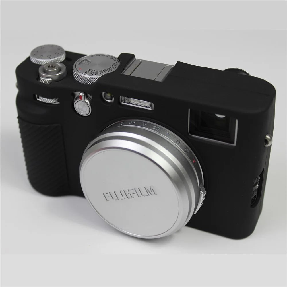 Shockproof Silicone Protective Camera Case for FUJIFILM X100V - Black - 4