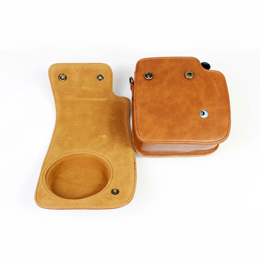 PU Leather Protective Case Cover with Shoulder Strap for Fujifilm Instax Mini 11 - Brown - 2