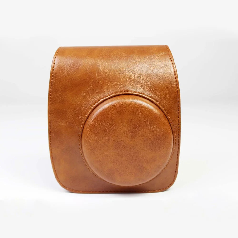 PU Leather Protective Case Cover with Shoulder Strap for Fujifilm Instax Mini 11 - Brown - 5