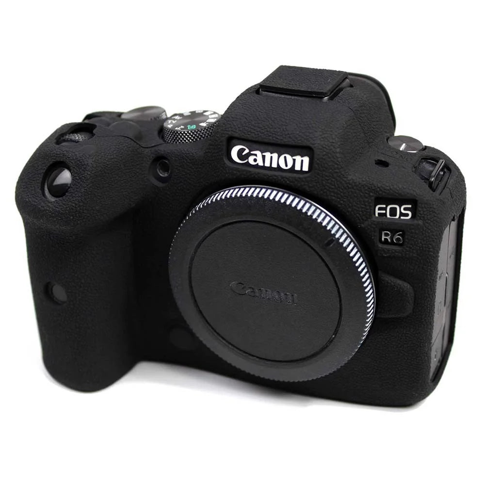 Soft Silicone Case for Canon EOS R6 Camera - Black - 2
