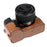 PU Leather Camera Half Cover Case for Sony A7C Camera - Coffee - 3