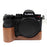 PU Leather Camera Half Case Bottom Cover with Battery Opening for Panasonic Lumix S5 / S5 II - Coffee - 1