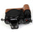 PU Leather Camera Half Case Bottom Cover with Battery Opening for Panasonic Lumix S5 / S5 II - Coffee - 3
