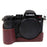 Genuine Leather Camera Protective Half Case Bottom Cover with Battery Opening for Panasonic Lumix S5 / S5 II - Coffee - 1