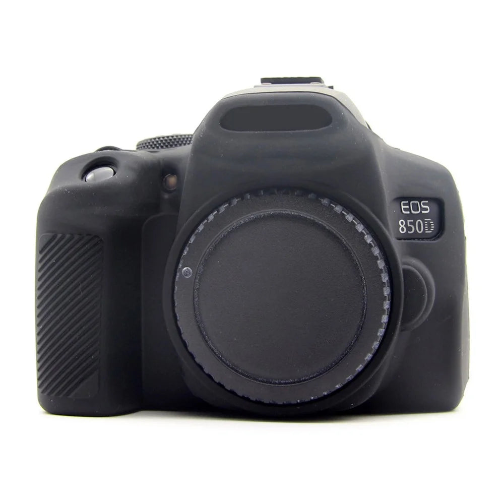Soft Silicone Protective Camera Case for Canon EOS 850D - Black - 1