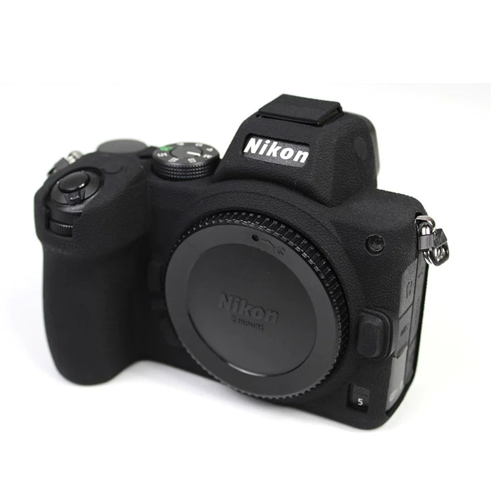 Soft Silicone Protective Camera Case Dustproof Shell for Nikon Z5 - Black - 5