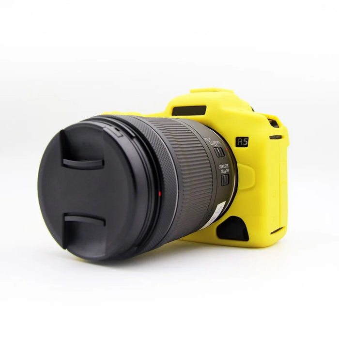 Soft Silicone Camera Protective Case for Canon EOS R5 - Yellow - 1