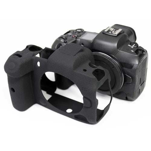 Soft Silicone Case Camera Protector Skin Bag Body Cover for Canon EOS R5 - Black - 1