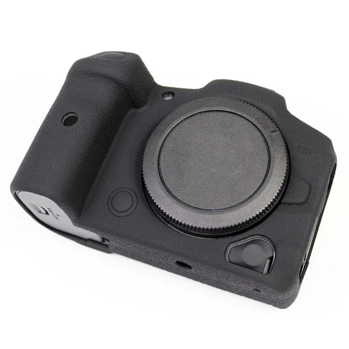 Soft Silicone Case Camera Protector Skin Bag Body Cover for Canon EOS R5 - Black - 5