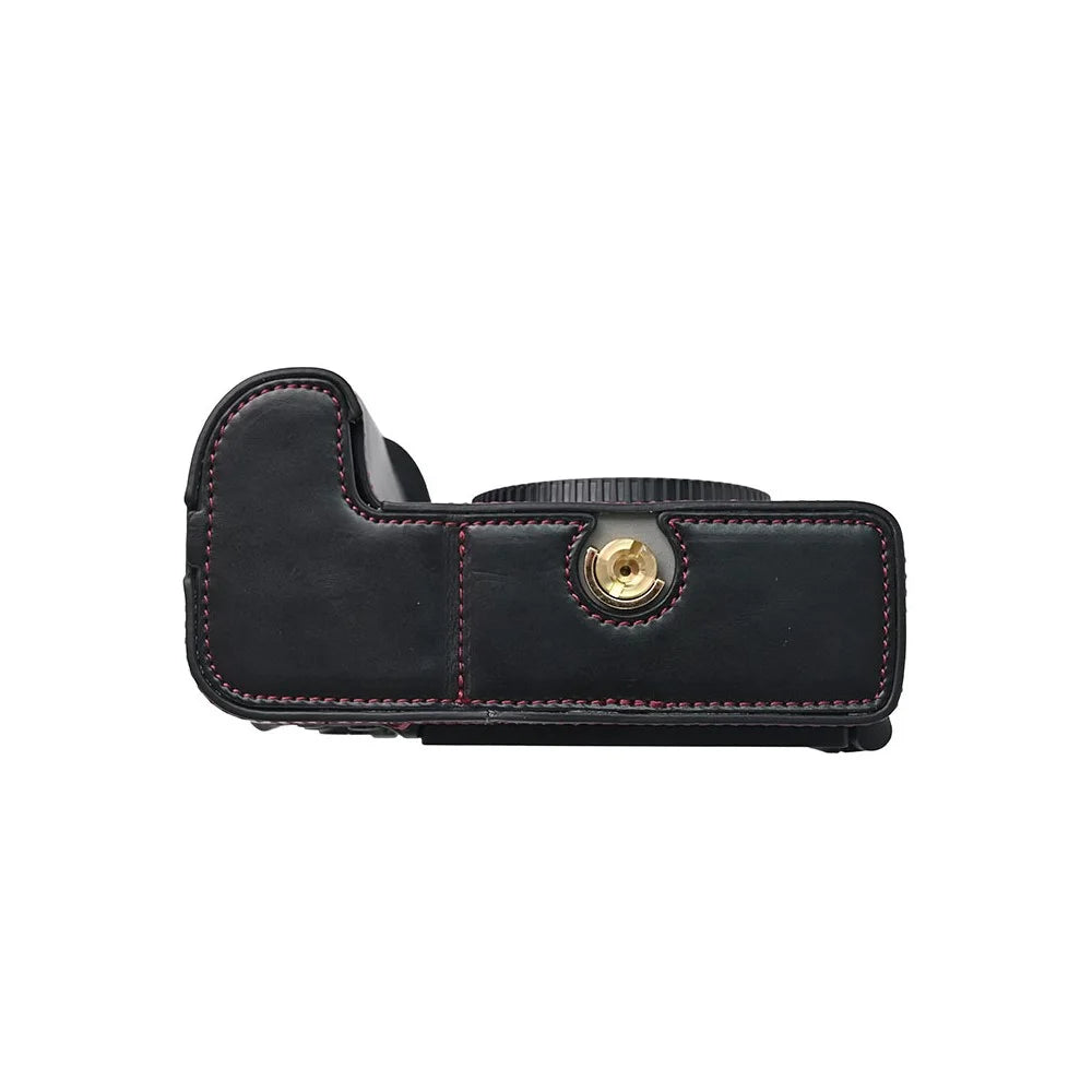 PU Leather Camera Protection Bottom Case Bag Half Body Cover with Battery Opening for Nikon Z5/Z6/Z7/Z6II/Z62/Z7II/Z72 - Black - 5