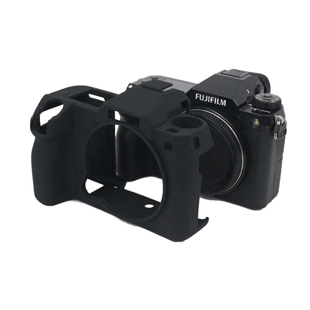 Soft Silicone Camera Case Protector SLR Camera Body Sleeve Cover for Fujifilm GFX 100S - Black - 1