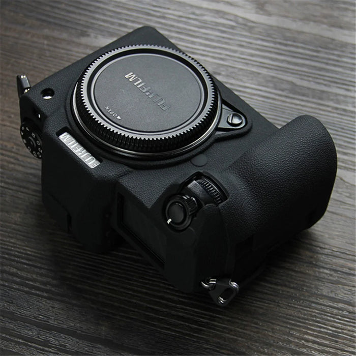 Soft Silicone Camera Case Protector SLR Camera Body Sleeve Cover for Fujifilm GFX 100S - Black - 5