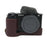 Genuine Leather Camera Bottom Case Protective Half Body Cover with Battery Opening for Sony ZV-E10 - Coffee - 1