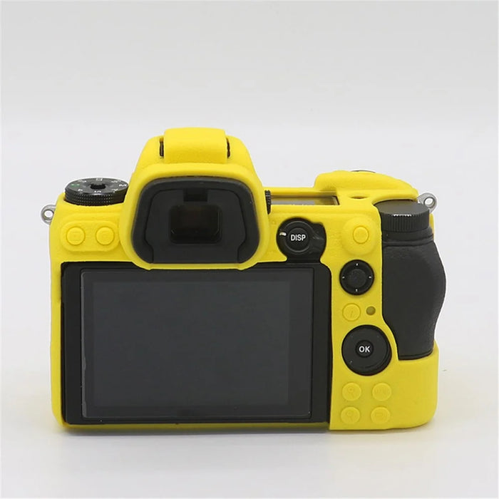 Litchi Texture Silicone Case Dustproof Camera Protective Sleeve Cover for Nikon Z6/Z7 - Yellow - 4