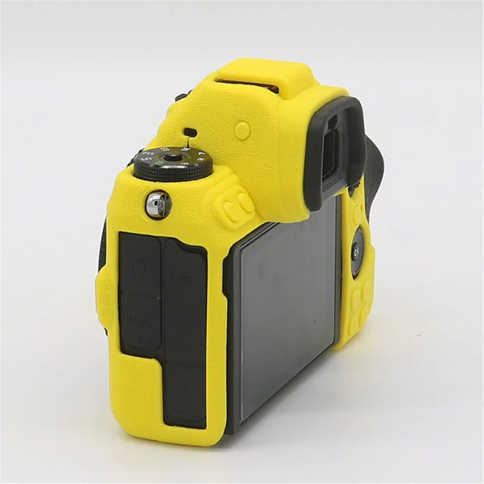 Litchi Texture Silicone Case Dustproof Camera Protective Sleeve Cover for Nikon Z6/Z7 - Yellow - 6