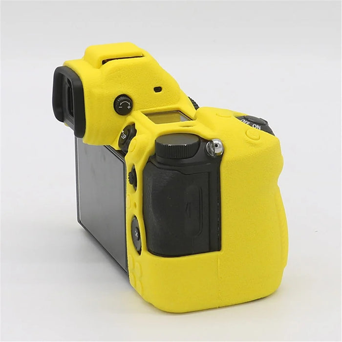 Litchi Texture Silicone Case Dustproof Camera Protective Sleeve Cover for Nikon Z6/Z7 - Yellow - 7