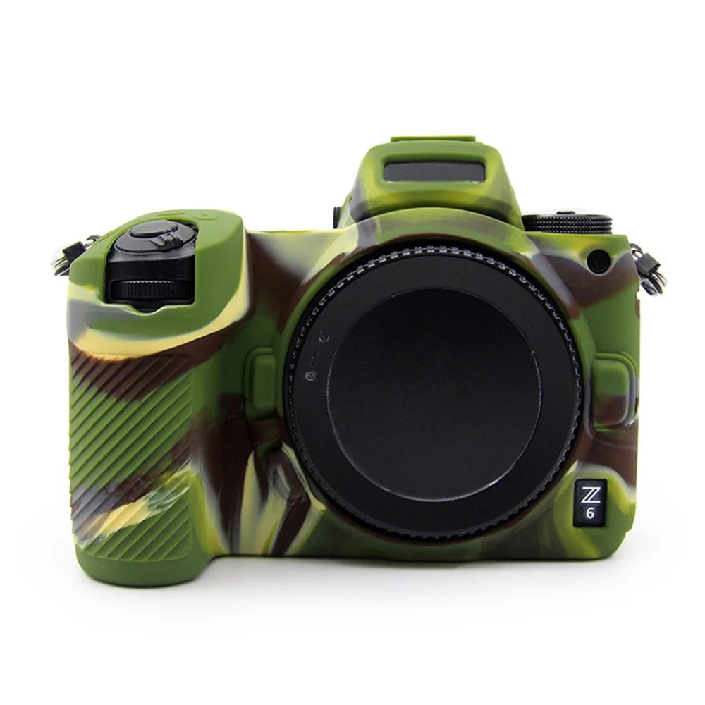 Shockproof Plain Texture Silicone Case Camera Protective Sleeve Cover for Nikon Z6/Z7 - Camouflage - 1
