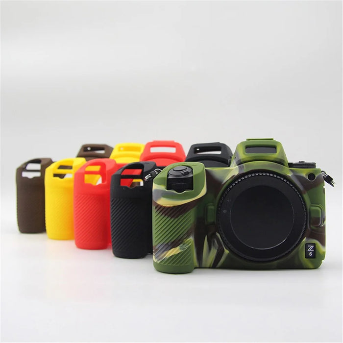 Shockproof Plain Texture Silicone Case Camera Protective Sleeve Cover for Nikon Z6/Z7 - Camouflage - 6