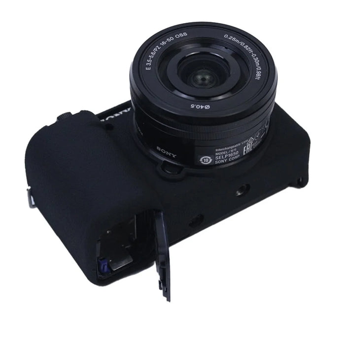 Soft Silicone Camera Case Protector Sleeve Cover for Sony ZV-E10 Camera - Black - 2