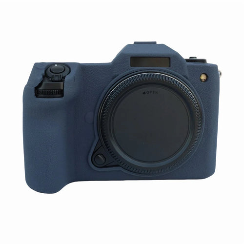 Soft Silicone Camera Case Protector SLR Camera Body Sleeve Cover for Fujifilm GFX 50S II / GFX100S / GFX100S II - Navy Blue - 1