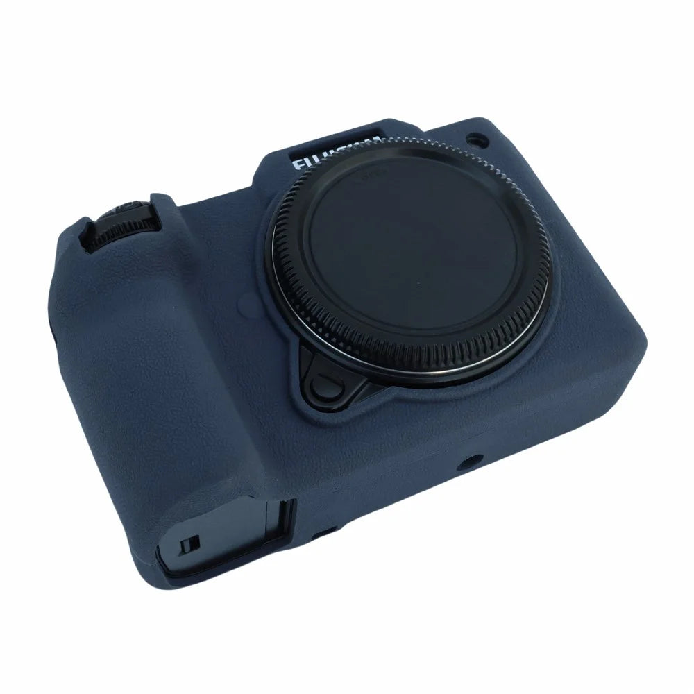 Soft Silicone Camera Case Protector SLR Camera Body Sleeve Cover for Fujifilm GFX 50S II / GFX100S / GFX100S II - Navy Blue - 2