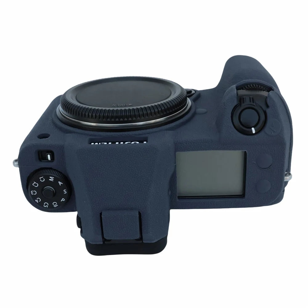 Soft Silicone Camera Case Protector SLR Camera Body Sleeve Cover for Fujifilm GFX 50S II / GFX100S / GFX100S II - Navy Blue - 6