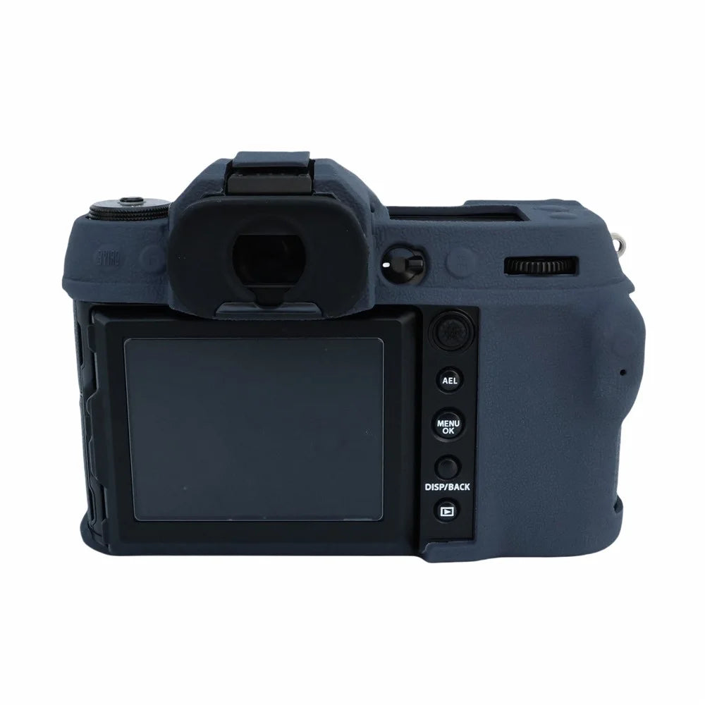 Soft Silicone Camera Case Protector SLR Camera Body Sleeve Cover for Fujifilm GFX 50S II / GFX100S / GFX100S II - Navy Blue - 7