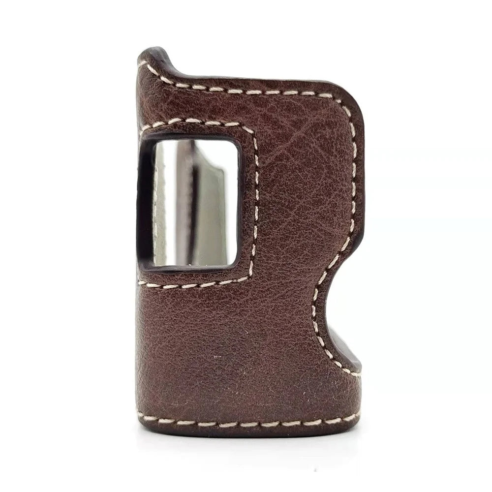For Fujifilm X100V / X100F PU Leather Camera Bottom Case Protective Half Body Cover with Battery Opening - Coffee - 4