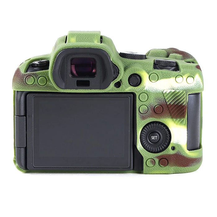 For Canon EOS R6 Litchi Texture Silicone DSLR Camera Protective Cover Case - Camouflage - 2