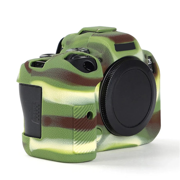 For Canon EOS R6 Litchi Texture Silicone DSLR Camera Protective Cover Case - Camouflage - 3
