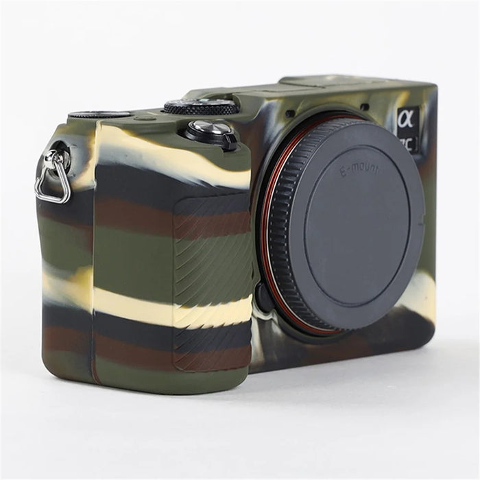 For Sony A7C Anti-slip Dust-proof Anti-collision Silicone ILDC Camera Protective Cover Case - Camouflage - 2