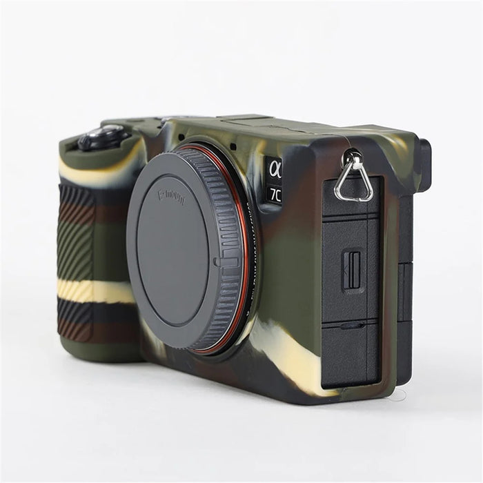 For Sony A7C Anti-slip Dust-proof Anti-collision Silicone ILDC Camera Protective Cover Case - Camouflage - 3