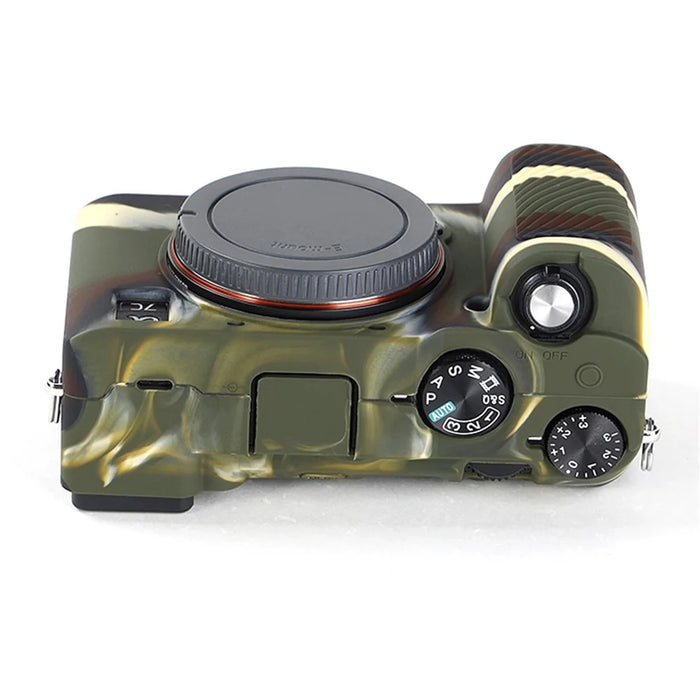 For Sony A7C Anti-slip Dust-proof Anti-collision Silicone ILDC Camera Protective Cover Case - Camouflage - 5