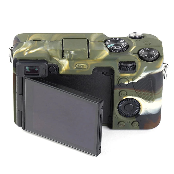 For Sony A7C Anti-slip Dust-proof Anti-collision Silicone ILDC Camera Protective Cover Case - Camouflage - 6
