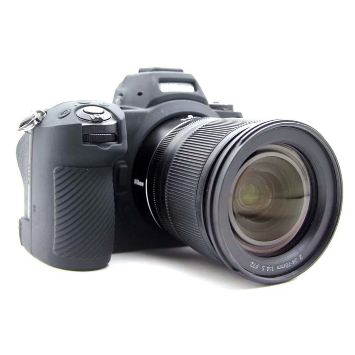 For Nikon Z6II Z7II Z5 SLR Camera Anti-drop Silicone Case Plain Protective Cover - Black - 2