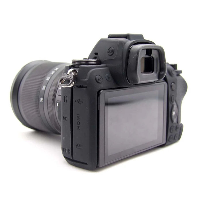 For Nikon Z6II Z7II Z5 SLR Camera Anti-drop Silicone Case Plain Protective Cover - Black - 5